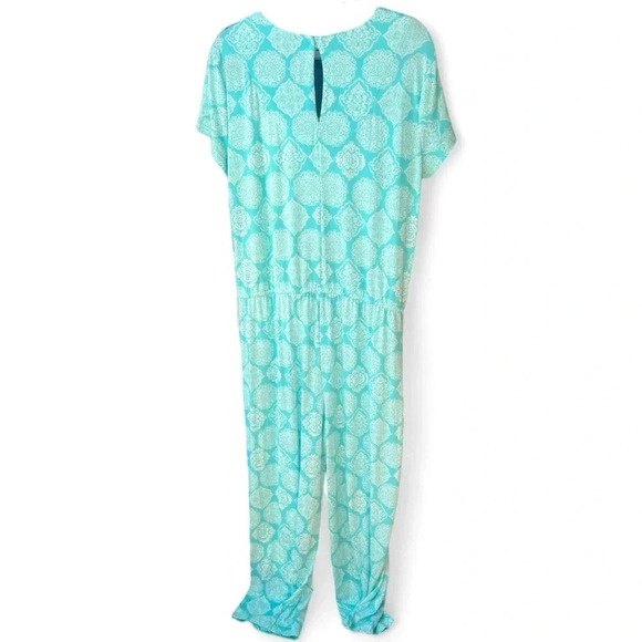 NWT MUK LUKS French Terry Weekend Story Cloud Knit Jumpsuit  Size Large - Picture 2 of 12